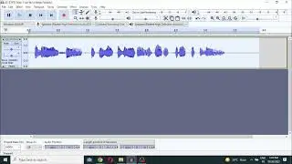 Change Speed of Audio Track in  Audacity