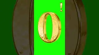 5 Seconds Gold Countdown Green Screen Effect  