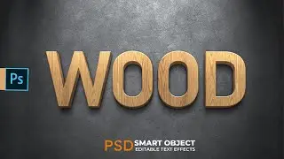 WOOD TEXT EDITABLE PSD FILE l DOWNLOAD