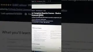 The Complete ReactJs Course - Basics to Advanced (2021) Udemy Free Course