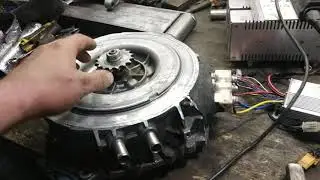 BLDC бесколлекторный мотор для мотоцикла из КПП приуса (48в)