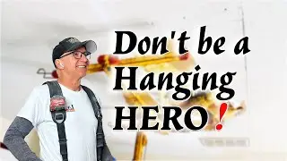Installing 8 ft Drywall Patch on Ceiling by MYSELF (Smart, Safe, Easy way) DIY