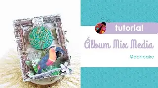 Tutorial Álbum Mix Media paso a paso 🦁🌲 AMAZONIA