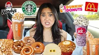 Trying NEW FALL MENU ITEMS FROM FAST FOOD RESTAURANTS!! *MUKBANG/REVIEW*