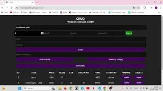 CRUD operation using HTML CSS and JavaScript