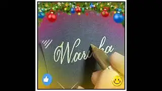 Warisha name in calligraphy #shorts #shortsvideo #youtubeshorts