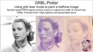 Halftone plotting using grbl laser mode