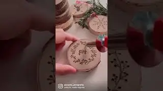 Decorazioni di Natale con il pirografo. #pirografia #pirografo #decorazionidinatale