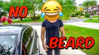 revealing my beardless face, while shopping for homes!