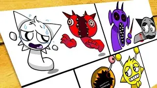 Drawing Sad Story INCREDIBOX SPRUNKI: They Were Attacked By Sprunki Monster Phase #4