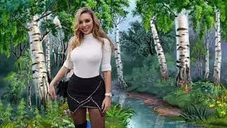 🙋Очень красивая девушка🙋 в 🌲сказочном лесу🌲