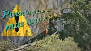 🚧Puente pasarela mas LARGO de España, via ferrata de la Hermida