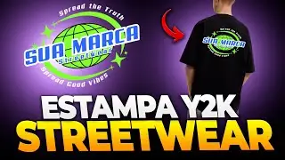 COMO CRIAR ESTAMPA DE CAMISETA STREETWEAR Y2K LOGO | PASSO A PASSO