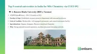 CUET PG Chemistry Orientation | Important Topics & Study Plan | ENLEARN ACADEMY