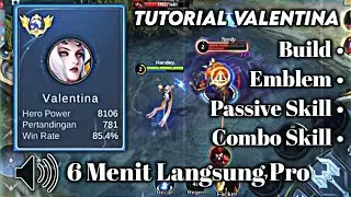 TUTORIAL VALENTINA 2023‼️BUILD & EMBLEM HANDEY VALENTINA TIKTOK- MOBILE LEGENDS