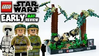 LEGO Star Wars Endor Speeder Chase Diorama EARLY Review! Set 75353