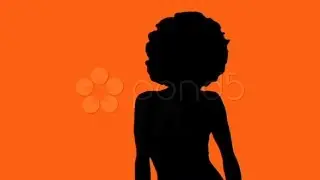 Sexy Exotic Girl Dances Against Orange - Hd . Stock Footage