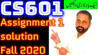 CS601 Assignment No 1 Solution Fall 2020 || Abid Farooq Bhutta || Data communication Correct solved