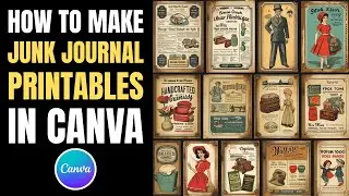 How to make junk journal printables by canva | Easy AI Trick for Vintage Pages