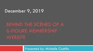 Behind the Scenes of a 6-Figure Membership Website Built with Memberium & Infusionsoft