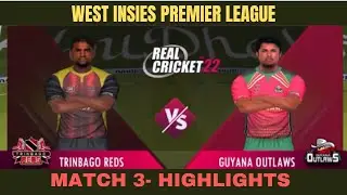 Caribbean Premier League T10 Match 3- TR vs GO Highlights  | Real Cricket 22