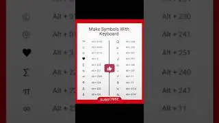 Make Symbols with Keyboard | how to make symbols with keyboard | keyboard emoji symbols |