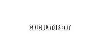 Batch Script Calculator
