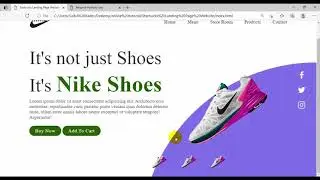 Landing Page with Animated  | Page Animations With Javascript Tutorial  [Nike Shoes - Comming soon ]