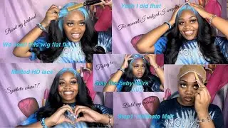 Detailed HD Lace Wig Install | Freetress Equal Level Up SHAY | Synthetic | Color Teal Crown