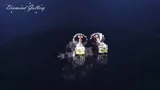 Пусеты с коньячными бриллиантами от Diamond Gallery!