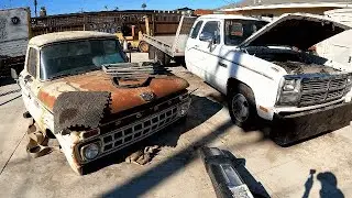 65 FORD CUT IN HALF FOR A CUMMINS DIESEL 12 VALVE.,