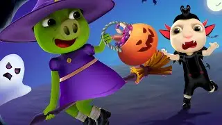 Flying Witch & Magic Stories | Halloween Night | Ghosts in the Forest | Cartoon for Kids