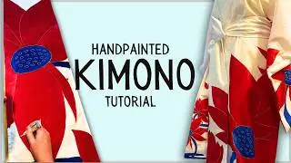 Hand-Painted Cotton Yukata / Kimono: DIY From Sketch to Finished Garment