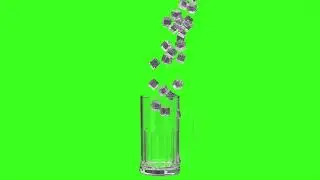 Ice Cubes Green Screen 