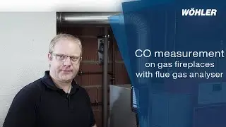 CO measurement on gas fireplaces with flue gas analyser