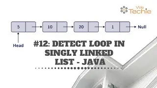 #12: Detect Loop in Singly Linked List - Java [ WeTechie ]