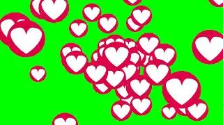 Love Heart Green Screen Chroma Key Effect in 4K