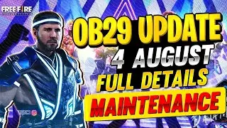 Free Fire OB29 Update Full Details | 4 August Update Free Fire | Free Fire New Update | NEW TOPUP EV
