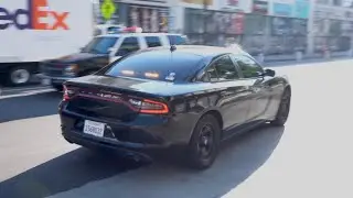 Los Angeles Police Unmarked Dodge Charger arriving on scene