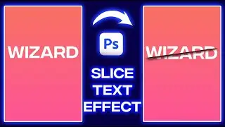 Slice Text effect in Photoshop 