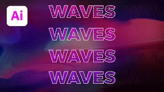 How to make Wave text graphic design in Illustrator