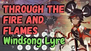 THROUGH THE FIRE AND FLAMES (DragonForce) but played in Genshin Windsong Lyre