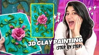 Making of 3D Clay Painting On Canvas #clayartistry #claypainting #artandcraft