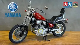 motorcycle model kit build  Yamaha XV1000  Tamiya 1/12