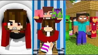 JJ Sister STUCK in Washing Machine - Maizen👊 | Minecraft Mix