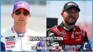 Denny Hamlin vs Ross Chastain Last Lap Phoenix NASCAR 2023 Side By Side In Car Camera