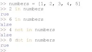 Using in and not functions in Python