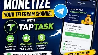 How to Monetize Your Telegram Channel with TapTask | Full Tutorial