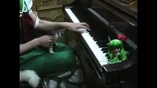 くぅちゃんと即興ピアノ - Improvisation with Ku-chan (my cat on the piano) -