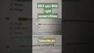 #aiou #quiz #8614 #educational statistics 8614#B.Ed#viral #subscribe